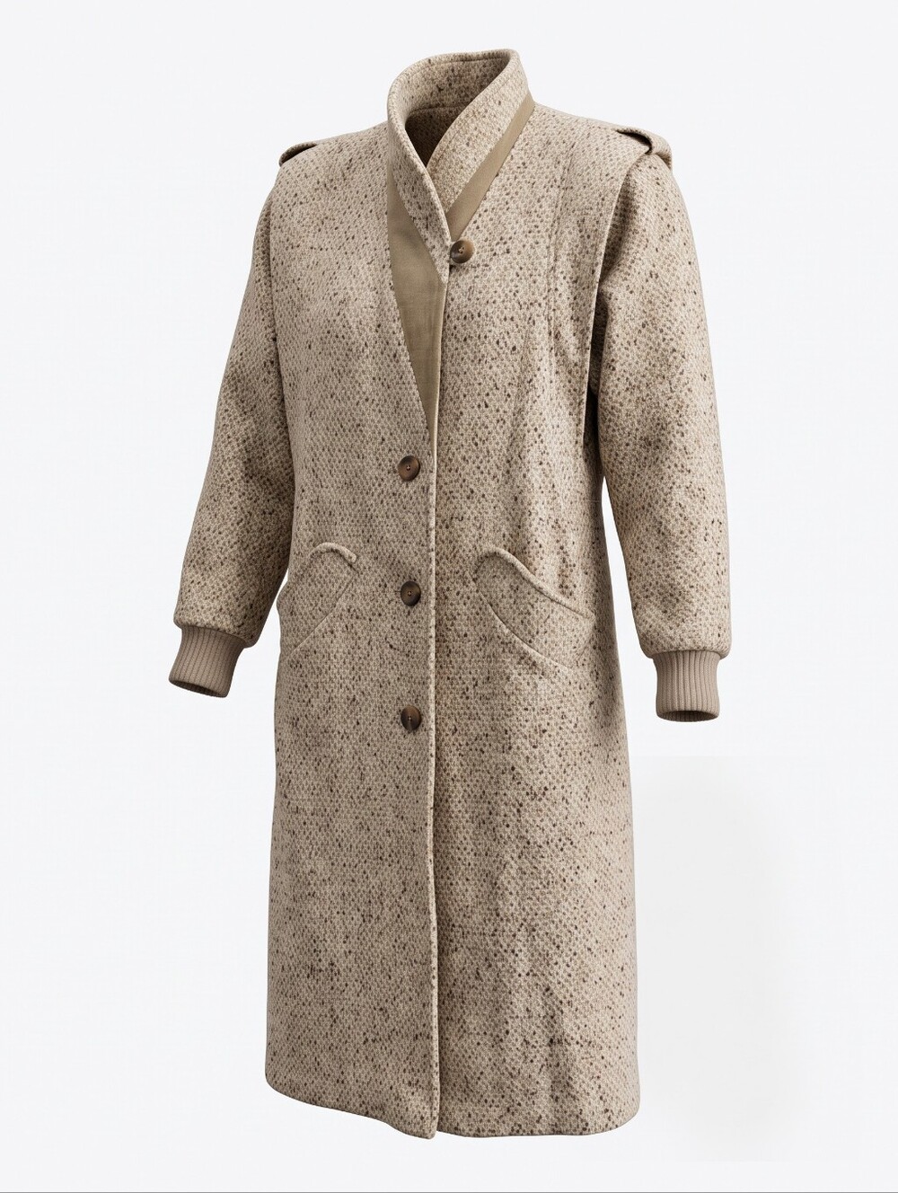 Made in USA Vintage Wool and Leather Full-length Coat size Large